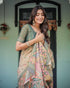 Vasthrlay Handloom Cotton Turquoise Saree