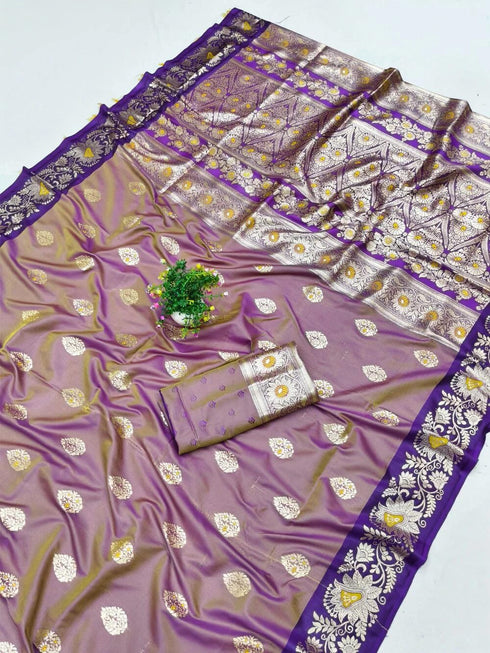 Vasthrlay Kanjivaram Banarasi Festival Unstitched Saree