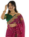 Vasthrlay Georgette Embroidery Unstitched Red Saree