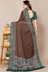 Vasthrlay Fashion Chiffon Georgette Teal Ethnic Wear