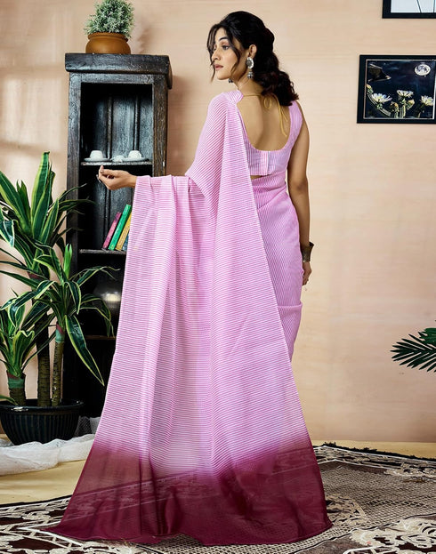 Vasthrlay Printed Chanderi Unstitched Teal Saree