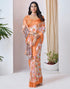 Vasthrlay Georgette Printed Unstitched Multicolor Saree