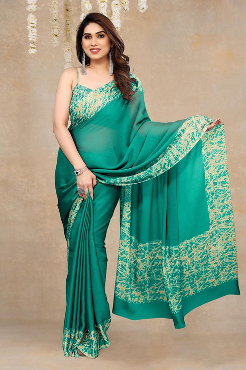 Vasthrlay Fashion Chiffon Abstrect Printed Ethnic Wear