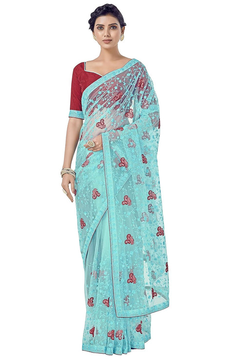 Vasthrlay Embroidery Firozi Ethnic Wear