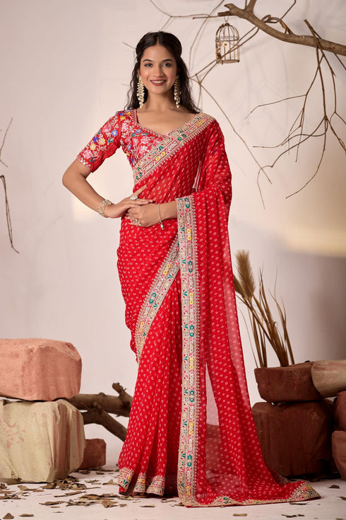 Vasthrlay Embroidery Unstitched Saree