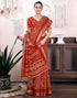 Vasthrlay Bandhani Printed Unstitched Yellow Saree