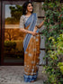 Vasthrlay Womens Printed Unstitched Multicolor Saree