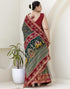 Vasthrlay Georgette Bandhani Unstitched Purple Saree