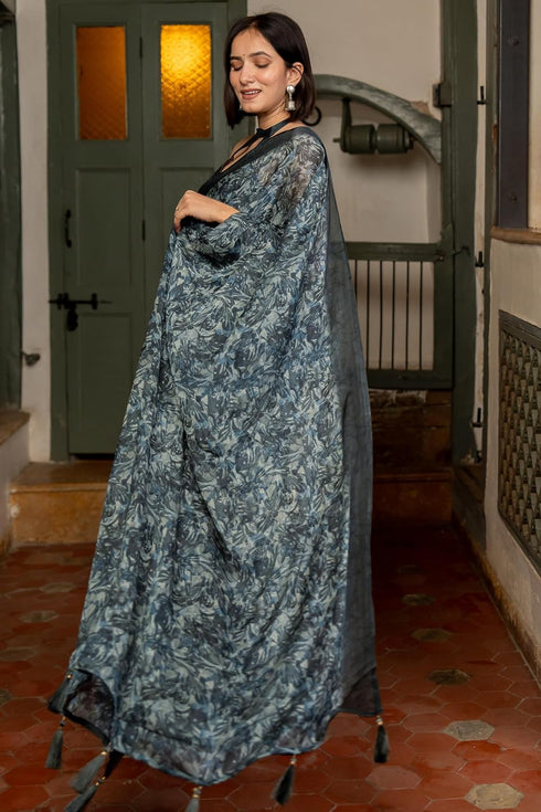 Vasthrlay Fashion Chiffon Printed Ethnic Wear