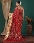 Vasthrlay Georgette Printed Unstitched Maroon Saree