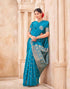 Vasthrlay Kanjivaram Jacquard Unstitched Mustard Saree