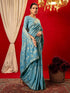 Vasthrlay Vichitra Printed Unstitched Maroon Saree
