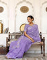 Vasthrlay Embroidery Scalloped Unstitched Maroon Saree