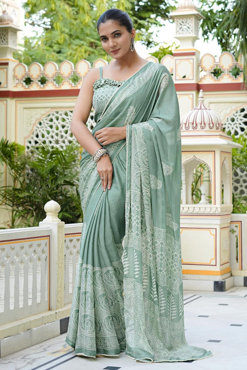 Vasthrlay Fashion Chiffon Printed Ethnic Wear