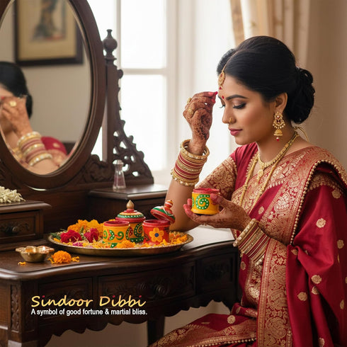 Wooden Kumkum Box Sindoor Dani - Dibbi