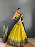 Vasthrlay Traditional Banarasi Contrasting Lemonrama