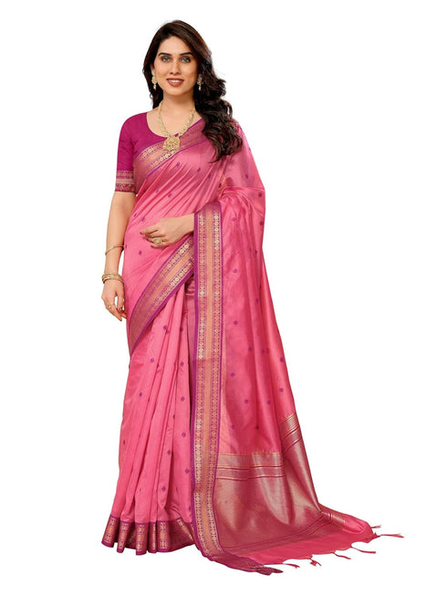 Vasthrlay Jacquard Boardered Unstitched Mustard Free Ethnic Wear