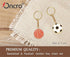 Oncro Football Basketball Sports Charm Key Ring Keychain