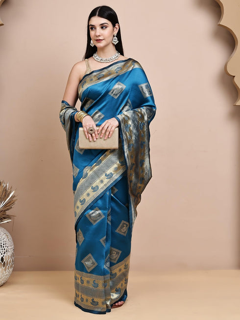 Vasthrlay Green Silk Saree