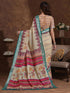 Vasthrlay Weaving Printed Beige Saree