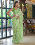 Vasthrlay Georgette Printed Unstitched Orange Saree