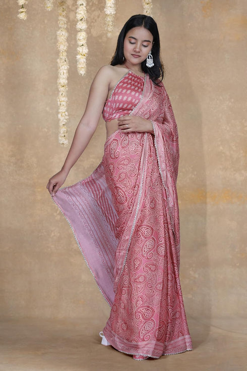 Vasthrlay Fashion Chiffon Paisley Printed Ethnic Wear