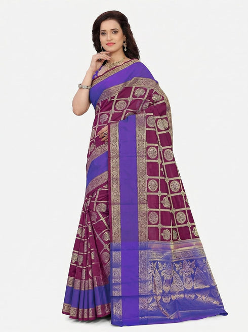 Vasthrlay Banarasi Green Ethnic Wear