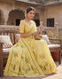 Vasthrlay Chanderi Printed Unstitched Beige Saree