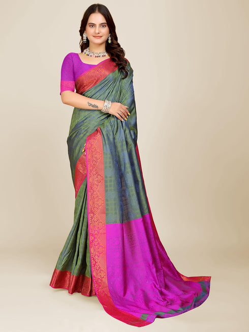 Vasthrlay Multicoloured Banarasi Ethnic Wear