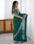 Vasthrlay Georgette Bandhani Unstitched Purple Saree