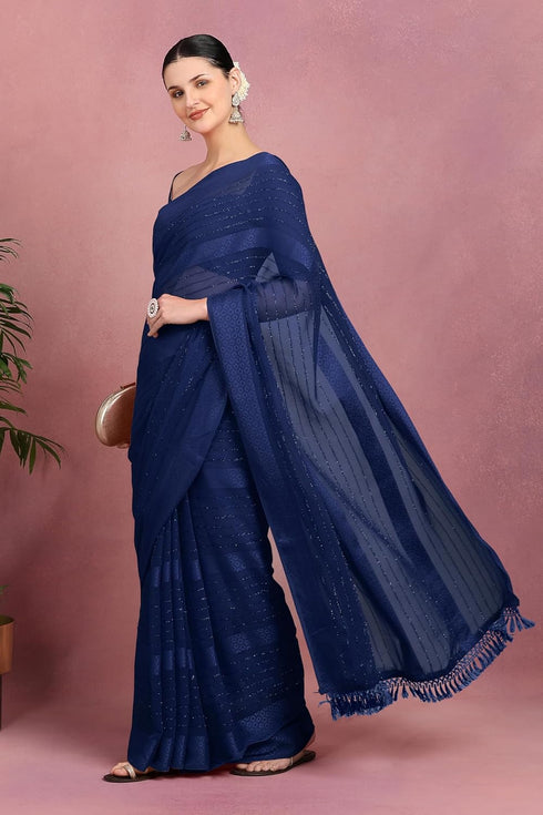 Vasthrlay Fashion Georgette Green Ethnic Wear