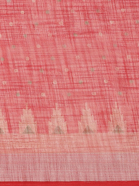 Vasthrlay Geometric Unstitched Peach Ethnic Wear