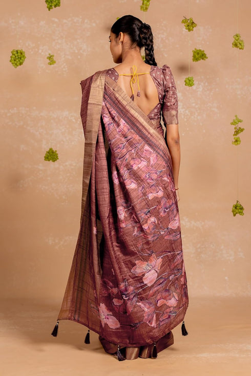 Vasthrlay Fashion Paisley Printed Grey Ethnic Wear