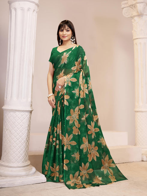 Vasthrlay Chiffon Floral Saree