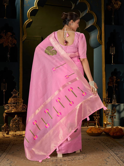 Vasthrlay Exquisite Traditional Intricate Gold Tone Saree