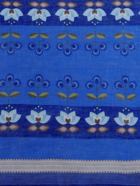 Vasthrlay Weaving Printed Beige Saree