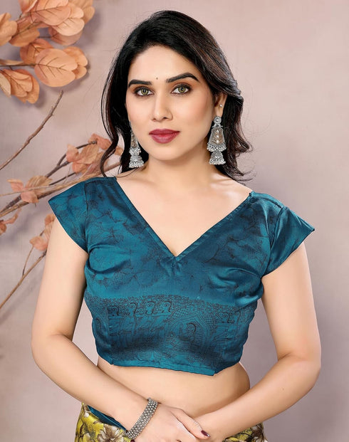 Vasthrlay Kalamkari Unstitched Material Az Ys Subila Ethnic Wear