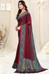 Vasthrlay Fashion Chiffon Georgette Teal Ethnic Wear