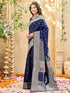 Vasthrlay Jacquard Blue Saree