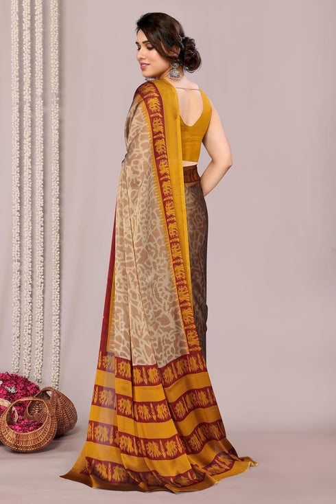 Vasthrlay Fashion Chiffon Turquoise Ethnic Wear