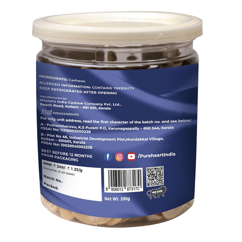 Pureheart Split Cashew Halves Premium Crunchy Cashewnuts/Tukda Kaju/Dry Fruit