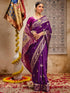 Vasthrlay Weaving Paithani Unstitched Maroon Saree