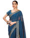 Vasthrlay Bandhani Embroidery Unstitched Rama Green Saree