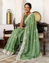 Vasthrlay Embroidery Scalloped Unstitched Maroon Saree