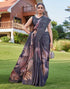 Vasthrlay Printed Tassels Unstitched Maroon Saree