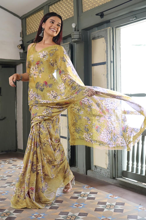 Vasthrlay Fashion Chiffon Georgette Dusty Ethnic Wear