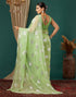 Vasthrlay Georgette Printed Unstitched Orange Saree