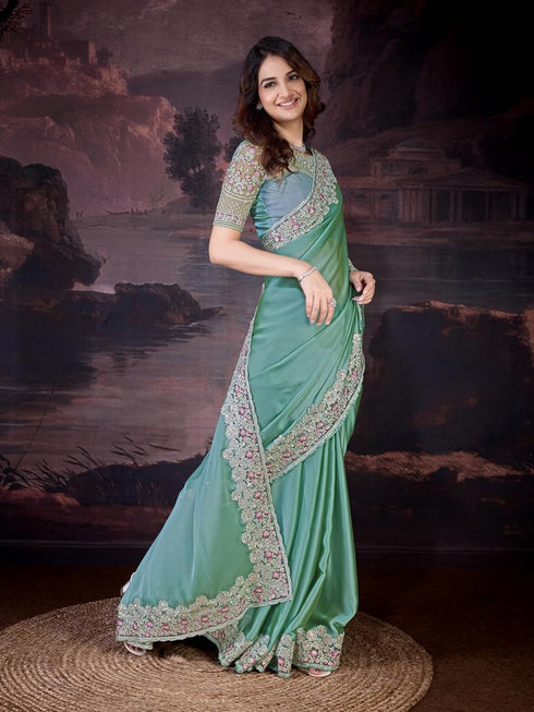 Vasthrlay Embroidered Unstitched Designer Ethnic Wear