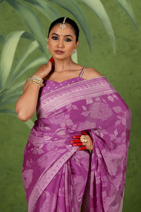 Vasthrlay Fashion Chiffon Georgette Green Ethnic Wear