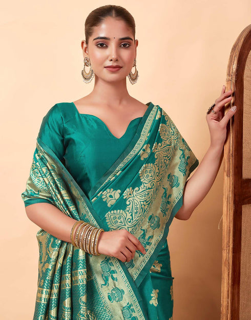Vasthrlay Banarasi Traditional Unstitched Saree